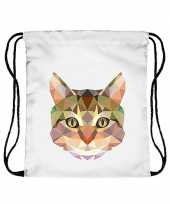 Sporttasje met katten poezen kop