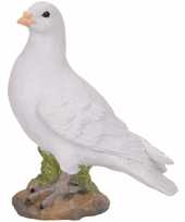 Stenen duif wit 24 cm