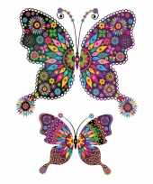 Stickers kleuren tattoo vlinder xxl
