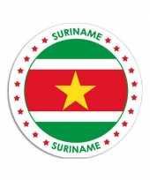 Suriname stickers rond