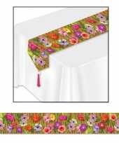 Tafelloper met tropische bloemen