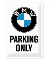 Tinnen muurplaatje bmw parking only