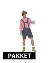 Tiroler oktoberfest kleding pakket voor heren maat xl