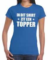 Toppers in dit-shirt zit een topper t-shirt blauw voor dames