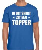 Toppers in dit-shirt zit een topper t-shirt blauw voor heren