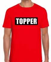 Toppers topper in kader t-shirt rood heren