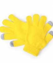 Touchscreen handschoenen kind geel