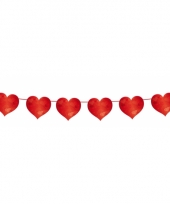 Valentijnsdag slinger met rode hartjes