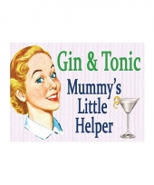 Wandplaatje gin and tonic