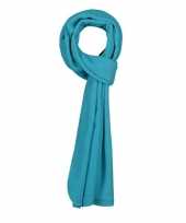 Warme fleece sjaals turquoise