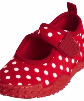 Waterschoenen voor kinderen rood met witte stipjes