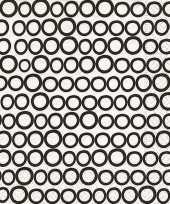 Wegwerp servetten met zwart witte cirkels 20 stuks