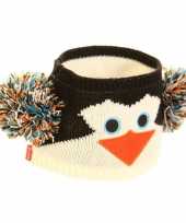 Wintersport hoofdband pinguin voor dames