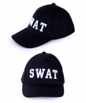 Zwart feest petje swat politie voor volwassenen