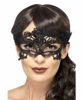 Zwart kanten oogmasker voor dames 10112779