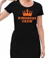 Zwart kingsday crew jurkje voor dames