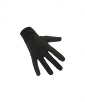 Zwarte katoenen handschoenen kort