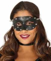 Zwarte oogmaskers met stekels voor dames