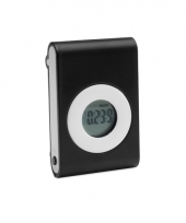Zwarte pedometer met broekriem clip