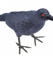 Zwarte raaf van plastic 22 cm