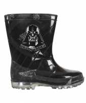 Zwarte star wars regenlaarzen met lampjes voor kinderen