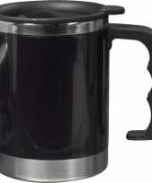 Zwarte thermos bekers